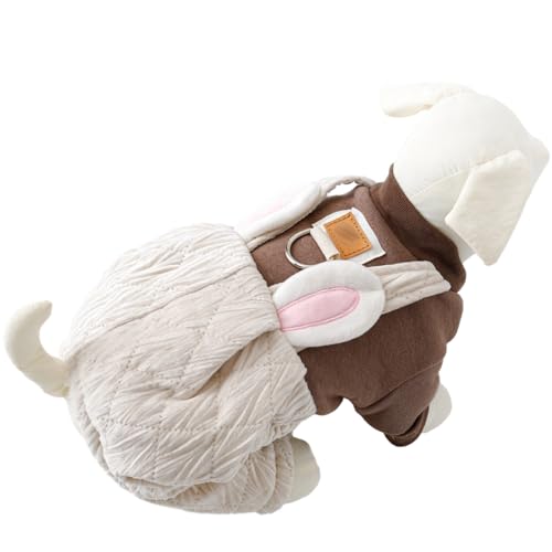 BOGDTF Wintermantel für Hunde, aus Fleece, Schneejacke für Welpen, Schneeanzug mit schleppbarem D-Ring, vierbeiniger Puffmantel für kleine und mittelgroße Hunde BOGDTF Wintermantel für Hunde, aus Fleece, Schneejacke für Welpen, Schneeanzug mit schleppbarem D-Ring, vierbeiniger Puffmantel für kleine und mittelgroße Hunde von BOGDTF