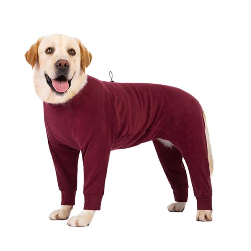 Hundemantel für Herbst und Winter, Overall für große und mittelgroße Hunde, 4 Beine, bedeckter Hundeanzug, Fleece, warmer Haustier-Pyjama, Pyjama, Hundebody für kaltes Wetter Hundemantel für Herbst und Winter, Overall für große und mittelgroße Hunde, 4 Beine, bedeckter Hundeanzug, Fleece, warmer Haustier-Pyjama, Pyjama, Hundebody für kaltes Wetter von BOGDTF