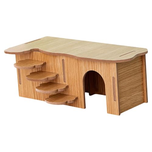 BOGEEL Hamsterhaus, Kletterleiter, Holz, Versteck Nest, Lebensraum, Dekoration für Rennmäuse, kleine Haustiere, einzigartige Höhle von BOGEEL