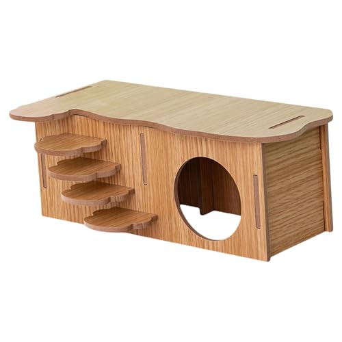 BOGEEL Hamsterhaus, Kletterleiter, Holz, Versteck Nest, Lebensraum, Dekoration für Rennmäuse, kleine Haustiere, einzigartige Höhle von BOGEEL