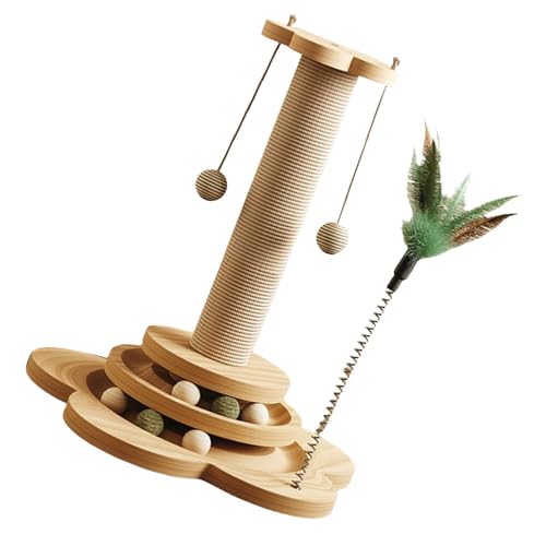 Sisalseil für Kätzchen, mit mehreren Spielzeugen für Spielbahn für Spielzeug, Kratzer, schützt Ihre Möbel Sisalseil für Kätzchen, mit mehreren Spielzeugen für Spielbahn für Spielzeug, Kratzer, schützt Ihre Möbel von BOGEEL