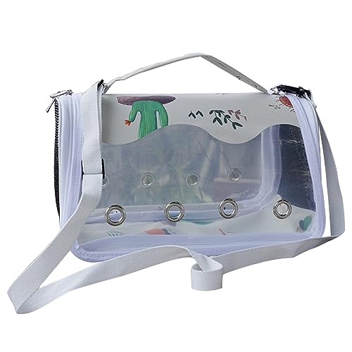 Transparente Tragetasche für Haustiere mit Futterbecher und Sitzstange, faltbare Vogel-Reisetasche, atmungsaktive Tasche Transparente Tragetasche für Haustiere mit Futterbecher und Sitzstange, faltbare Vogel-Reisetasche, atmungsaktive Tasche von BOGEEL