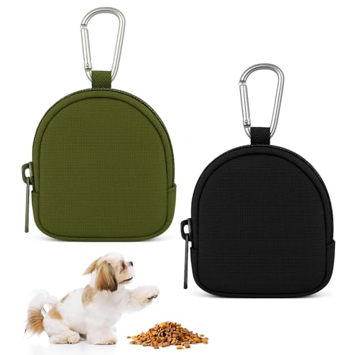 BOHUIZ 2 Stücke Leckerlibeutel für Hunde, Futterbeutel Hundetraining mit Reißverschluss und Karabiner hundeleckerli tascheLeckerlitasche für Hunde Beutel Tragbare Mini Tasche für Hundetraining BOHUIZ 2 Stücke Leckerlibeutel für Hunde, Futterbeutel Hundetraining mit Reißverschluss und Karabiner hundeleckerli tascheLeckerlitasche für Hunde Beutel Tragbare Mini Tasche für Hundetraining von BOHUIZ