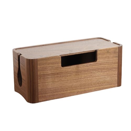 BOKIOESDE Kabel Management Box, Holz Organizer für eine ordentliche und stilvolle Kabelaufbewahrung, vielseitig einsetzbare Kabel Management Boxen aus Holz von BOKIOESDE
