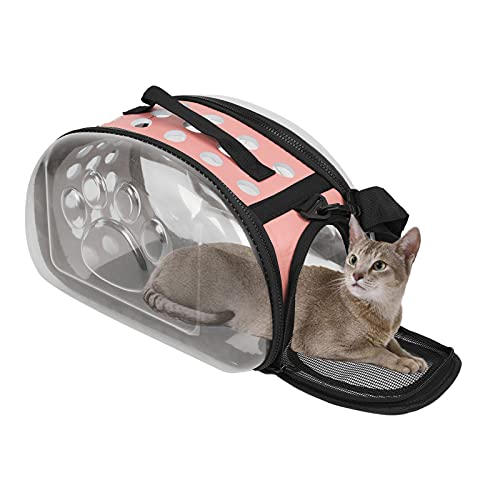 BOLORAMO Transportbox für Haustiere, praktisch und stylisch Katzentransportbox Stark und bissfest, robust für Reisende Haustiere(pink, S) von BOLORAMO