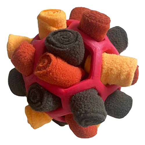 BOMBKI Schnüffelmatte für Hunde, Interaktives Hundespielzeug, Puzzle Slow Feeder Ball Hund Leckerli-Spender Spielzeug Interaktives Bereicherungsspielzeug für kleine mittelgroße Welpen Hunde (Herbstorange) BOMBKI Schnüffelmatte für Hunde, Interaktives Hundespielzeug, Puzzle Slow Feeder Ball Hund Leckerli-Spender Spielzeug Interaktives Bereicherungsspielzeug für kleine mittelgroße Welpen Hunde (Herbstorange) von BOMBKI