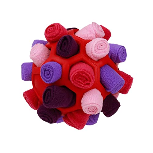 BOMBKI Schnüffelmatte für Hunde, Interaktives Hundespielzeug, Puzzle Slow Feeder Ball Hund Leckerli-Spender Spielzeug Interaktives Bereicherungsspielzeug für kleine mittelgroße Welpen Hunde (Weihnachtsrot) BOMBKI Schnüffelmatte für Hunde, Interaktives Hundespielzeug, Puzzle Slow Feeder Ball Hund Leckerli-Spender Spielzeug Interaktives Bereicherungsspielzeug für kleine mittelgroße Welpen Hunde (Weihnachtsrot) von BOMBKI