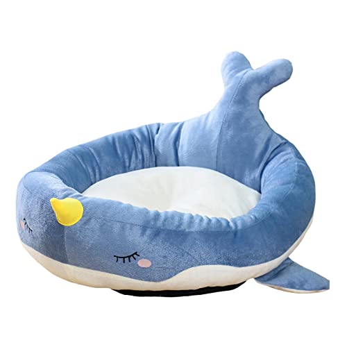 Haustierbett, abnehmbarer Bezug, langlebiges Pad, Cartoon-Katzenbett, Nest, Schlafbett, Haustierbedarf, bezauberndes Nest für Welpen, Kätzchen, Sofa, Ente L (Fisch S) von BOMBKI
