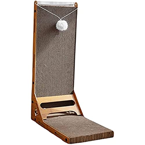 Katzenkratzer, L-Form Katzenkratzpad Wandmontage, Katzenkratzkarton mit Ball Spielzeug, Karton Loungebett, Möbelschutz, für Kätzchen Katzenkratzer, L-Form Katzenkratzpad Wandmontage, Katzenkratzkarton mit Ball Spielzeug, Karton Loungebett, Möbelschutz, für Kätzchen von BOMBKI