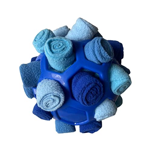 Schnüffelmatte für Hunde, Interaktives Hundespielzeug, Puzzle Slow Feeder Ball Hund Leckerli-Spender Spielzeug Interaktives Bereicherungsspielzeug für kleine mittelgroße Welpen Hunde (Blau) von BOMBKI