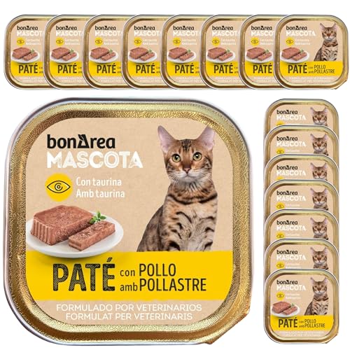 BonÀrea – Nassfutter für Katzen, 16 x 100 g – Hühnergeschmack, reich an Taurin – für alle Altersgruppen geeignet BonÀrea – Nassfutter für Katzen, 16 x 100 g – Hühnergeschmack, reich an Taurin – für alle Altersgruppen geeignet von BONAREA
