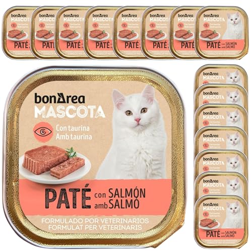 BonÀrea – Nassfutter für Katzen, 16 x 100 g – Lachsgeschmack, reich an Taurin – für alle Altersgruppen geeignet BonÀrea – Nassfutter für Katzen, 16 x 100 g – Lachsgeschmack, reich an Taurin – für alle Altersgruppen geeignet von BONAREA
