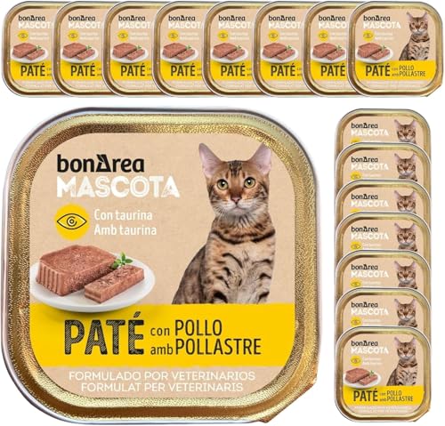 BonÀrea – Nassfutter für Katzen, 32 x 100 g – Hühnergeschmack, reich an Taurin – für alle Altersgruppen geeignet BonÀrea – Nassfutter für Katzen, 32 x 100 g – Hühnergeschmack, reich an Taurin – für alle Altersgruppen geeignet von BONAREA