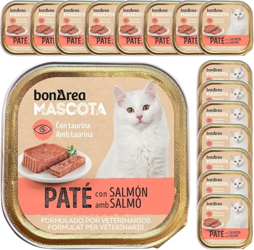 BonÀrea – Nassfutter für Katzen, 32 x 100 g – Lachsgeschmack, reich an Taurin – für alle Altersgruppen geeignet BonÀrea – Nassfutter für Katzen, 32 x 100 g – Lachsgeschmack, reich an Taurin – für alle Altersgruppen geeignet von BONAREA