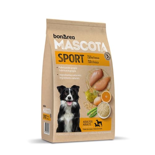 BONAREA Trockenfutter für Ausgewachsene Hunde - 10kg - Sport Reich an Frischem Fleisch - Hergestellt aus Tierischem Eiweiß, Getreide und Gemüse Intensive Körperliche Aktivität BONAREA Trockenfutter für Ausgewachsene Hunde - 10kg - Sport Reich an Frischem Fleisch - Hergestellt aus Tierischem Eiweiß, Getreide und Gemüse Intensive Körperliche Aktivität von BONAREA