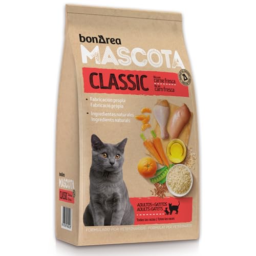 Trockenfutter für Katzen - 10kg - Classic Reich an Frischem Fleisch - Hergestellt aus Tierischem Eiweiß, Getreide und Gemüse - Ideal für Kätzchen und Ausgewachsene Katzen von BONAREA