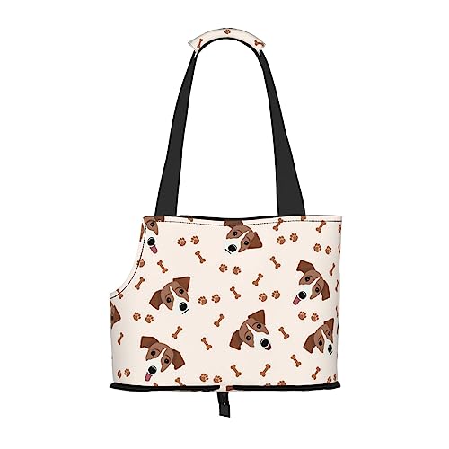 Dog Bones Pet Carrier, Animal Portable Tote Bag, Casual Dog Cat Shoulder Bag for Small to Medium Cat and Small Dog von BONDIJ