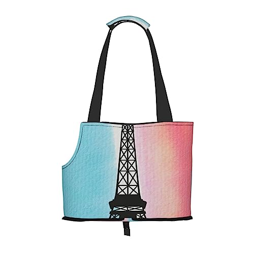 Eiffelturm Haustier Tragetasche, Tier tragbare Tragetasche, lässige Hund Katze Umhängetasche für kleine bis mittelgroße Katzen und kleine Hunde Eiffelturm Haustier Tragetasche, Tier tragbare Tragetasche, lässige Hund Katze Umhängetasche für kleine bis mittelgroße Katzen und kleine Hunde von BONDIJ