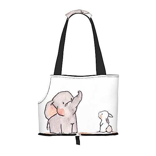Elefant und Kaninchen Haustier Tragetasche, Tier tragbare Tragetasche, lässige Hund Katze Umhängetasche für kleine bis mittelgroße Katzen und kleine Hunde Elefant und Kaninchen Haustier Tragetasche, Tier tragbare Tragetasche, lässige Hund Katze Umhängetasche für kleine bis mittelgroße Katzen und kleine Hunde von BONDIJ