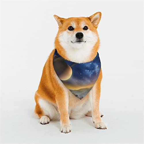 Galaxy Hundehalstuch, wendbar, dreieckig, verstellbar, weiches Halstuch, für mittelgroße und große Haustiere von BONDIJ