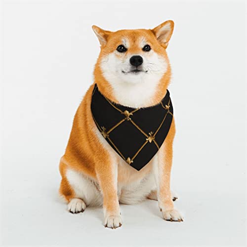 Geometrisches Hundehalstuch, wendbar, dreieckig, verstellbar, weiches Halstuch, für mittelgroße und große Haustiere von BONDIJ