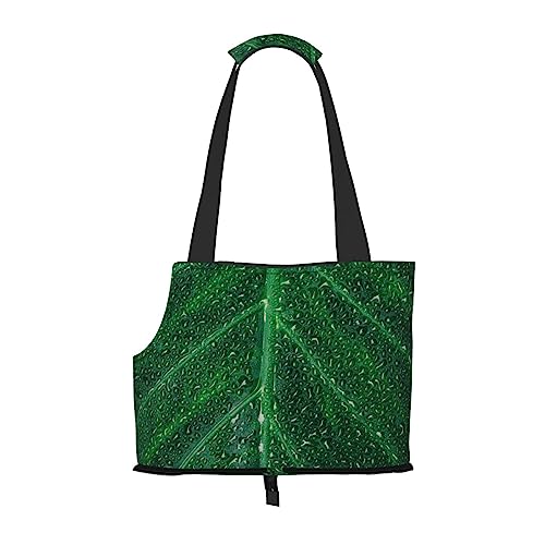 Green Leaf Haustier-Tragetasche, Tier-Tragetasche, lässige Schultertasche für kleine bis mittelgroße Katzen und kleine Hunde von BONDIJ