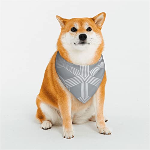 Hexa Geometrisches Hundehalstuch, wendbar, dreieckig, verstellbar, weiches Halstuch, für mittelgroße und große Haustiere von BONDIJ