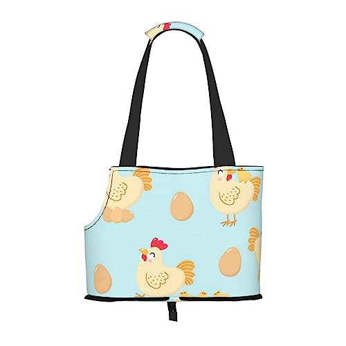 Kreative Cartoon Huhn Haustier Tragetasche, Tier Tragbare Tragetasche, Casual Hund Katze Umhängetasche für kleine bis mittelgroße Katzen und kleine Hunde Kreative Cartoon Huhn Haustier Tragetasche, Tier Tragbare Tragetasche, Casual Hund Katze Umhängetasche für kleine bis mittelgroße Katzen und kleine Hunde von BONDIJ