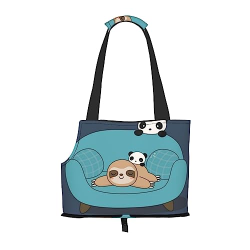 Niedlicher Panda und Faultier Haustier Tragetasche, Tier Tragbare Tragetasche Casual Hund Katze Umhängetasche für kleine bis mittelgroße Katzen und kleine Hunde Niedlicher Panda und Faultier Haustier Tragetasche, Tier Tragbare Tragetasche Casual Hund Katze Umhängetasche für kleine bis mittelgroße Katzen und kleine Hunde von BONDIJ