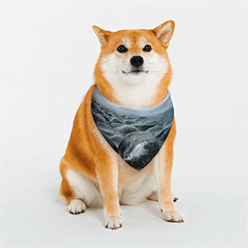 Sea Snow Hundehalstuch, wendbar, dreieckig, verstellbar, weiches Halstuch, für mittelgroße und große Haustiere von BONDIJ