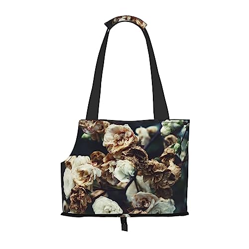 Tragetasche für Haustiere, mit Blumen, tragbare Tragetasche, lässige Schultertasche für kleine bis mittelgroße Katzen und kleine Hunde Tragetasche für Haustiere, mit Blumen, tragbare Tragetasche, lässige Schultertasche für kleine bis mittelgroße Katzen und kleine Hunde von BONDIJ