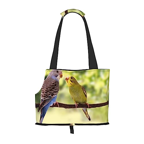 Tragetasche für Sittiche, tragbare Tiere, lässige Schultertasche für kleine bis mittelgroße Katzen und kleine Hunde, Blau und Grün Tragetasche für Sittiche, tragbare Tiere, lässige Schultertasche für kleine bis mittelgroße Katzen und kleine Hunde, Blau und Grün von BONDIJ