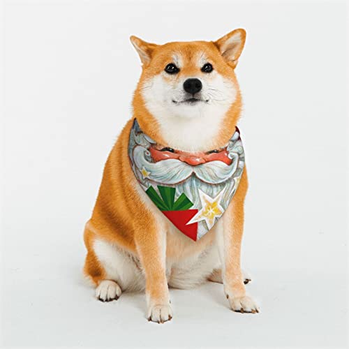 Weihnachtsmann-Hundehalstuch, wendbar, dreieckig, verstellbar, weiches Halstuch, für mittelgroße und große Haustiere von BONDIJ