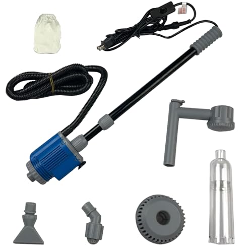BONJUME Aquarienkiesreiniger, Mulmsauger Aquarium Elektrisch Sand Kies Reiniger Fischbehälter Staubsauger Aquarium Pumpe Reinigungsset für Wasserwechsel Sandwaschen Filterung und Wasserumwälzung von BONJUME