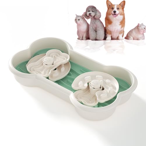 Haustier Napf, Langsames Fressnapf Anti Schling Napf Hund Hundeantischlingnapf für Mittelgroße Und Kleine Hunde Langsam Fressen Und Spaß für Den Hund Stoppt Blähen Fressnapf Mit Rutschfestem Design Haustier Napf, Langsames Fressnapf Anti Schling Napf Hund Hundeantischlingnapf für Mittelgroße Und Kleine Hunde Langsam Fressen Und Spaß für Den Hund Stoppt Blähen Fressnapf Mit Rutschfestem Design von BONJUME