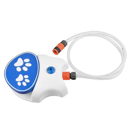 Trinkbrunnen für Hunde, Automatischer Wassersprinkler für Hunde mit Schlauch Leicht Zu Aktivierender Trinkwasserspielzeug Tragbar Wasserbrunnen für Haustiere für Outdoor Garten Hof von BONJUME