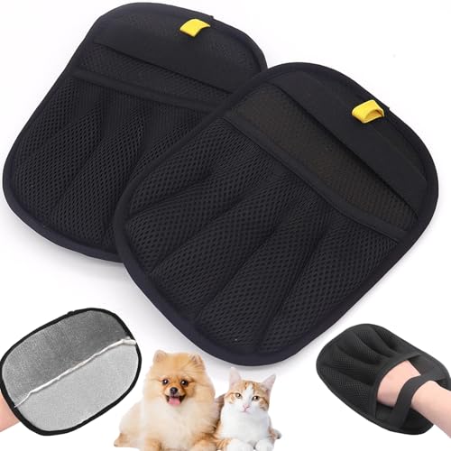 BONK Pet Hair Remover Gloves,2 Stück Elektrostatische Handschuhe zur Tierhaarentferner,Fellmagnet Handschuh Katzenhaarentferner,Hunde&Katzen Tierhandschuh Entferner für Reinigung & Fellpflege von BONK