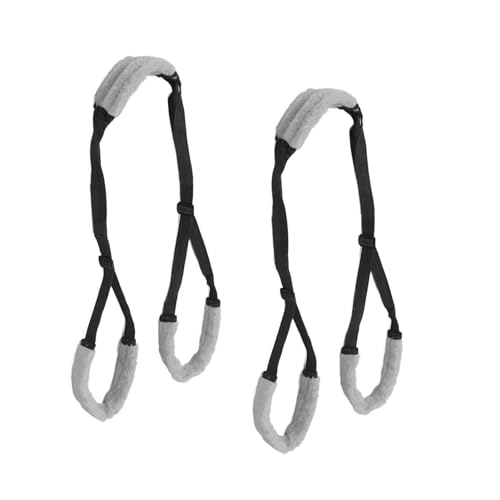 2pcs Hunde Hinterbeine Stütze Stütze Kabelbaum Weicher Korallen Samt Verstellbares Riemen, Hunde Hinterbeine Heben Schlinge Hilfsmittel -Hinterbein, Hundekabelbaum für (Schwarz) von BONKZEBU