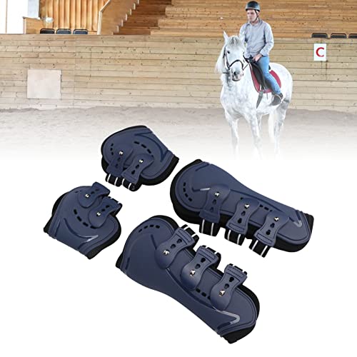 BONKZEBU Pferdehöhenstiefel Offen Vordere, Atmungsaktive Loch -Fetlockstiefel für Pferdestiefel, Verstellbare Design -Pferdehöhenstiefel für Optimale Luftzirkulation (Groß) von BONKZEBU