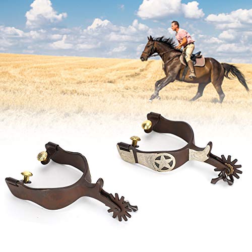 BONKZEBU Pferdesporen Edelstahlsporen, Handgeschnitzte Pferdestiefelsporen, Elegantes Aussehen, Sporendekoration, für Unterhaltungs-Reitwettbewerbe BONKZEBU Pferdesporen Edelstahlsporen, Handgeschnitzte Pferdestiefelsporen, Elegantes Aussehen, Sporendekoration, für Unterhaltungs-Reitwettbewerbe von BONKZEBU