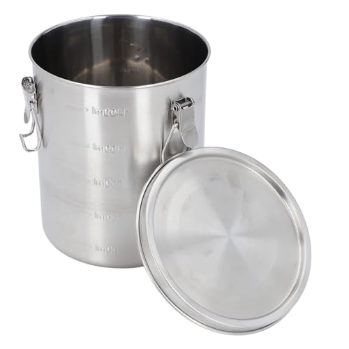 Luftdicht Haustiernahrung Lagerbehälter Edelstahl, Vielseitiger Leckage Proof Cat Dog Food Halter für Heimküche, Tierfutterbehälter für Speisekammer, Vielseitiger (1600 ml) von BONKZEBU