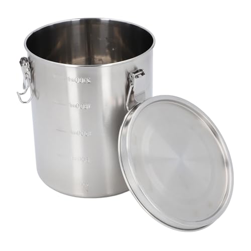 Luftdicht Haustiernahrung Lagerbehälter Edelstahl, Vielseitiger Leckage Proof Cat Dog Food Halter für Heimküche, Tierfutterbehälter für Speisekammer, Vielseitiger (2500 ml) von BONKZEBU