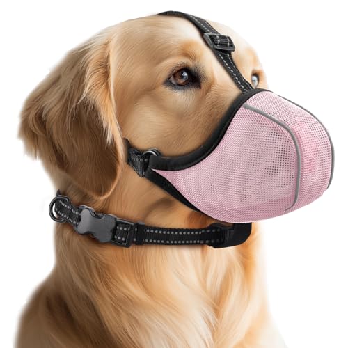 Maulkorb für Hunde, weiches, atmungsaktives Netz-Nylon, verstellbarer Maulkorb für kleine, mittelgroße und große Hunde, verhindert Kauen, Beißen und Schnitzen, ermöglicht Hecheln, Trinken und Maulkorb für Hunde, weiches, atmungsaktives Netz-Nylon, verstellbarer Maulkorb für kleine, mittelgroße und große Hunde, verhindert Kauen, Beißen und Schnitzen, ermöglicht Hecheln, Trinken und von BONTHEE