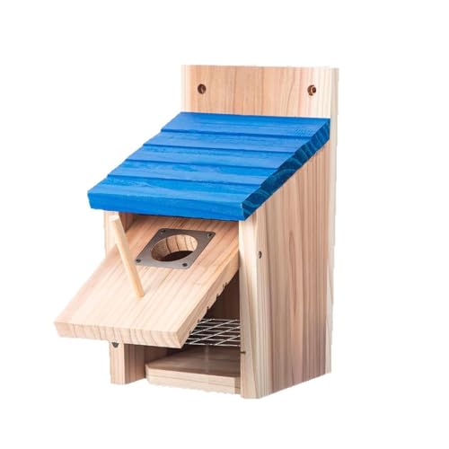 BOPIES Vogelhaus Witterungsbeständig Holz Wasserdicht Vögel Home & Outdoor Feeder Vogelfreundlich & Geeignet for Blausänger, Zaunkönige, Finken, Schwalben(1 pcs) von BOPIES