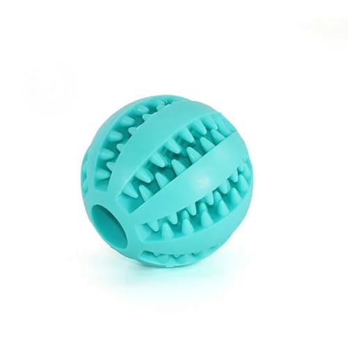 BOQUN Hundespielzeug Naturkautschuk -Hund Hunde Spielzeughund Kaut Spielzeugzähne Reinigungstherapie Ball Interaktiver Elastizität Ball Für Haustierzubehör-Sky Blue-6Cm von BOQUN