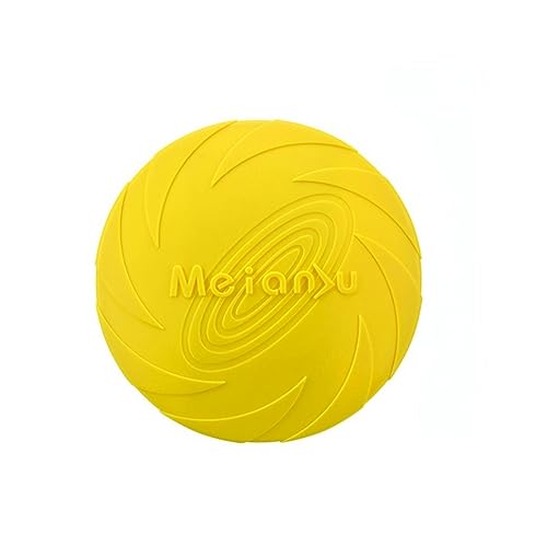 BOQUN Spielzeug Für Haustiere Fashion Dog Toy Flying Discs Haustier Hunde Silikonspiel Training Interaktive Welpenspielzeug Welpen Tierversorgungen-Yellow-22Cm von BOQUN