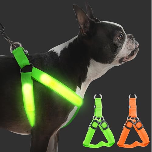 2 Stück Light Up Hundegeschirr Leuchtend Aufladbar, Leuchtend Hundegeschirr, Leuchtgeschirr Für Hunde, Aufladbares Beleuchtetes Für Nachtspaziergang Für Kleine M 2 Stück Light Up Hundegeschirr Leuchtend Aufladbar, Leuchtend Hundegeschirr, Leuchtgeschirr Für Hunde, Aufladbares Beleuchtetes Für Nachtspaziergang Für Kleine M von BORDEAG