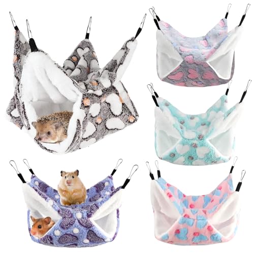 5 Pcs Meerschweinchen Hängematte, Meerschweinchen Kuschelhöhle, Hängematte Für Kleintiere, Frettchen Spielzeug Ratten Käfig Zubehör Für Ratte Nager Chinchillas Totoro Hamster Frettchen Mäuse 30*30 5 Pcs Meerschweinchen Hängematte, Meerschweinchen Kuschelhöhle, Hängematte Für Kleintiere, Frettchen Spielzeug Ratten Käfig Zubehör Für Ratte Nager Chinchillas Totoro Hamster Frettchen Mäuse 30*30 von BORDEAG
