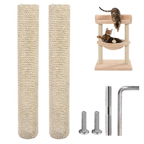 BORDEAG 2 Stück Kratzbaum Wandmontage, 40 * 8CM Katzen Kletterwand, Kratzsäule Für Katzen, Sisalseil Für Kratzbaum Kletterwand Katzen Kratzbaum Ersatzteile Mit 2 Schrauben Für Kätzchen Kratzbaumturm BORDEAG 2 Stück Kratzbaum Wandmontage, 40 * 8CM Katzen Kletterwand, Kratzsäule Für Katzen, Sisalseil Für Kratzbaum Kletterwand Katzen Kratzbaum Ersatzteile Mit 2 Schrauben Für Kätzchen Kratzbaumturm von BORDEAG