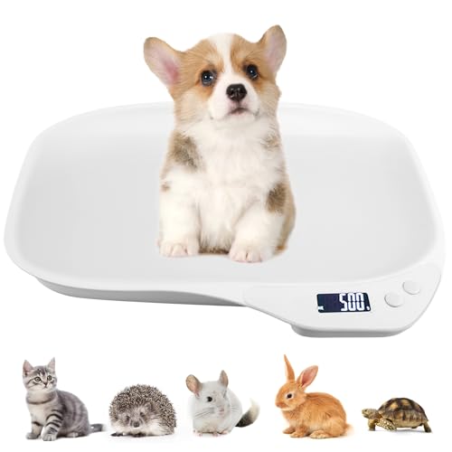 BORDEAG Digitale Haustierwaage, Haustierwaage für Kleine Tiere, Kleine Tierwaage, 15kg (±1gram), mit LCD-Display, für Kätzchen, Welpen, Hamster von BORDEAG